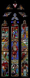 Window Depicting Saint John the Baptist by French School